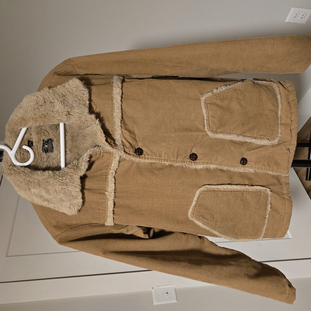 Men's Tan Sherpa-Lined Jacket